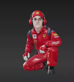 43 - Motorsports Pit Stop Crew Member - Miniature Figur 3D print model