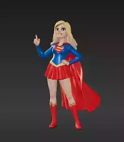 28 - Collectible Comic Book Heroine - Stylized Female S 3D print model