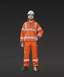 22 - High-Detail Rail Worker Miniature