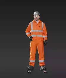 21 - Realistic Railway Track Worker Figure for Dioramas