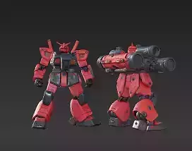 12 - Red Comet Heavy Arms Mobile Suit - Inspired by Cla 3D print model