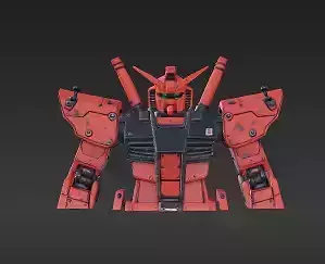 10 - Battle-Worn Fire Support Mech with Shoulder Cannon 3D print model