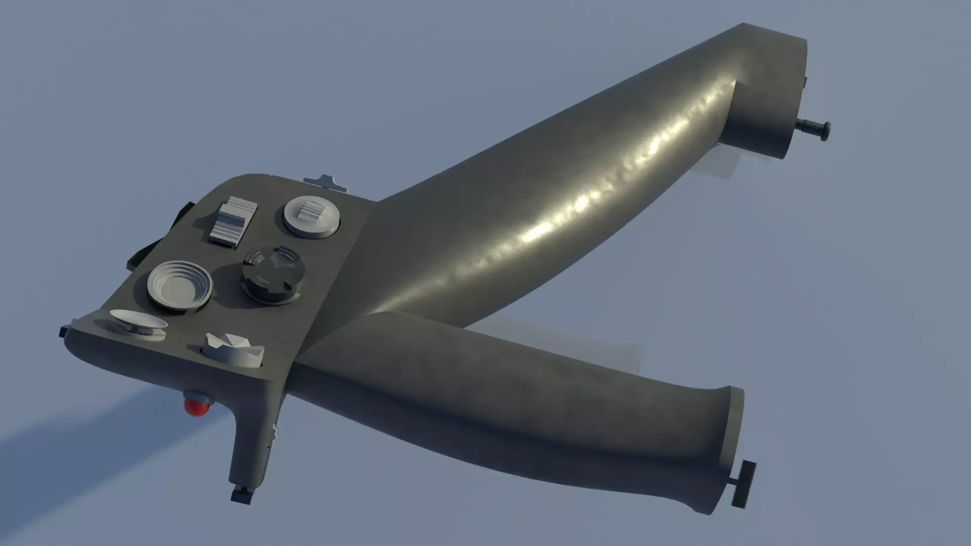 Throttle grip for fighter jet 3D model_13