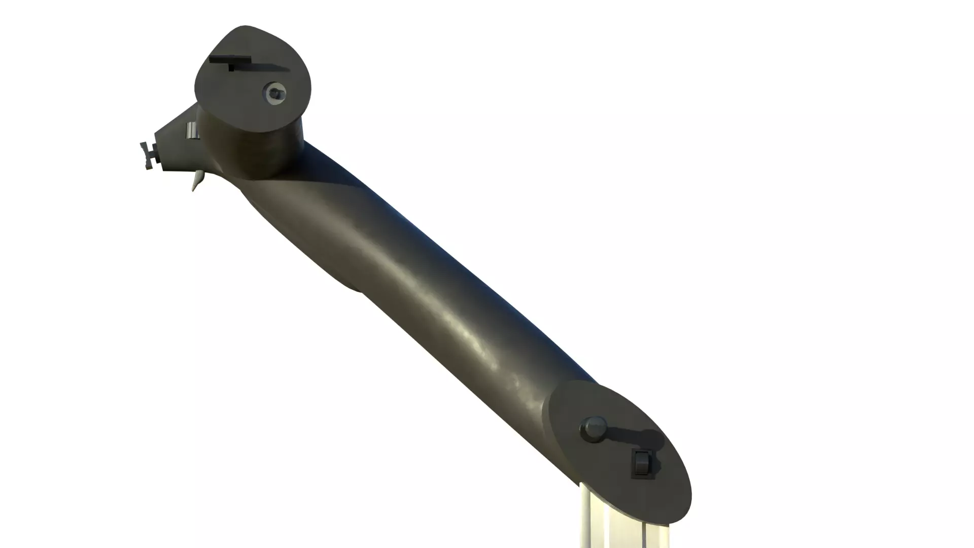 Throttle grip for fighter jet 3D model_11