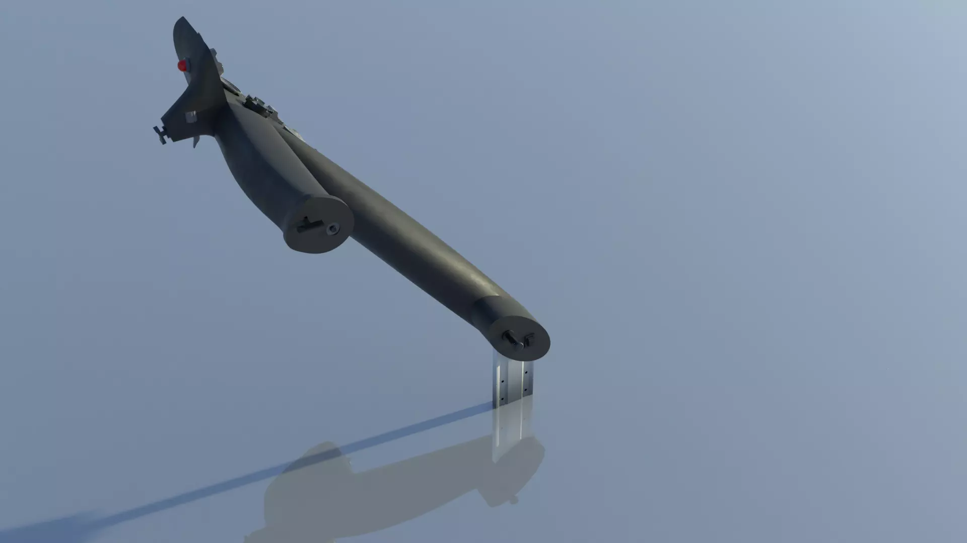 Throttle grip for fighter jet 3D model_5
