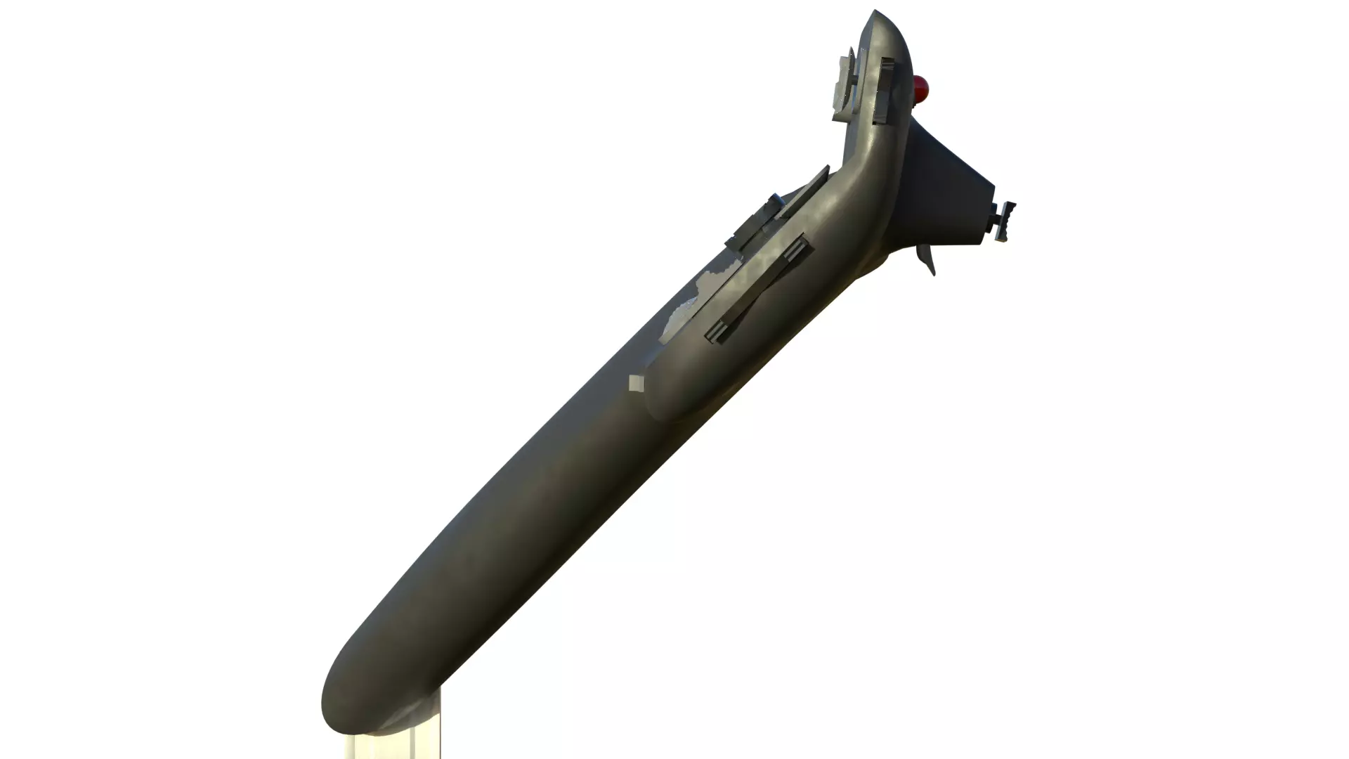 Throttle grip for fighter jet 3D model_9