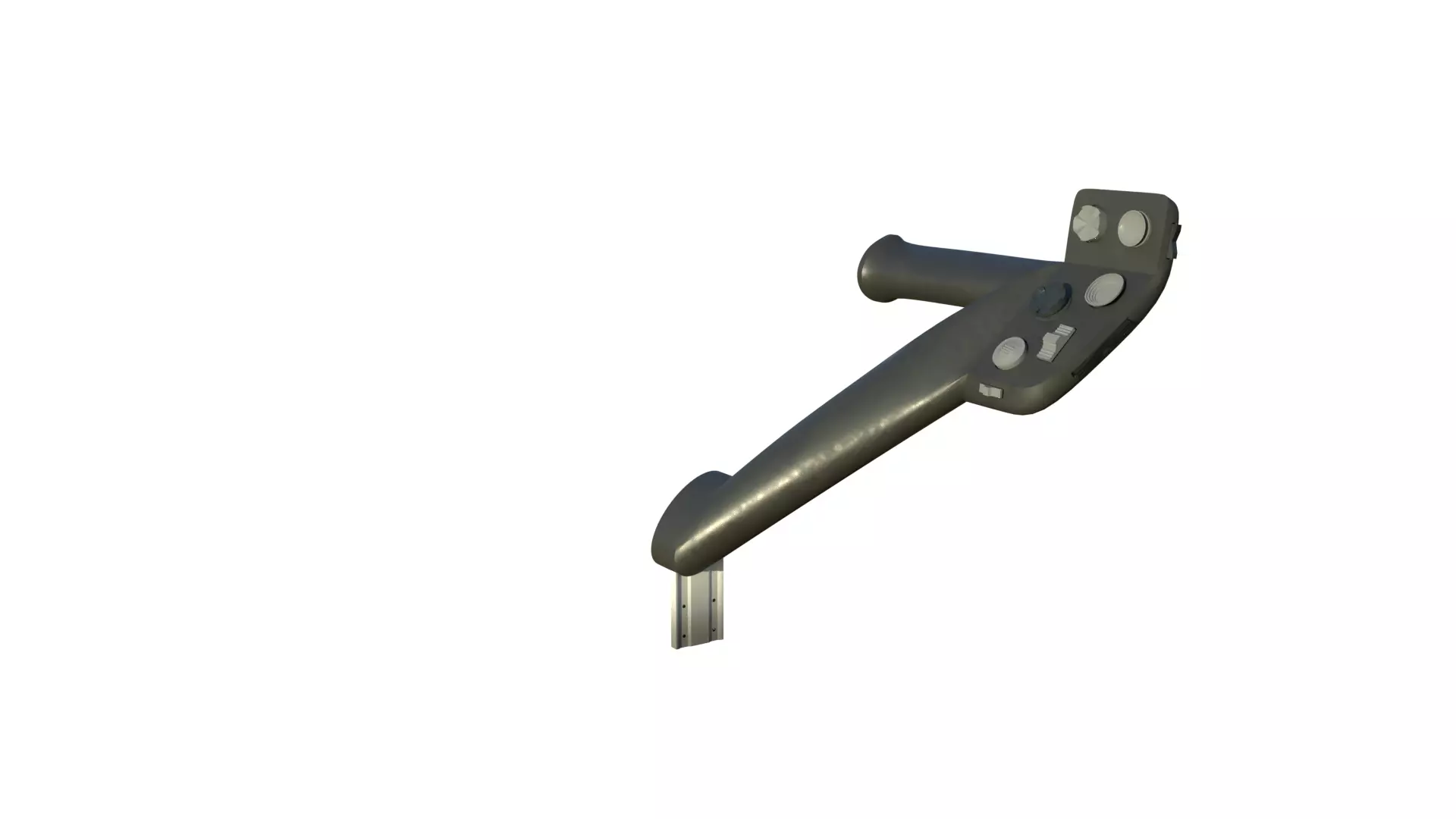 Throttle grip for fighter jet 3D model_2