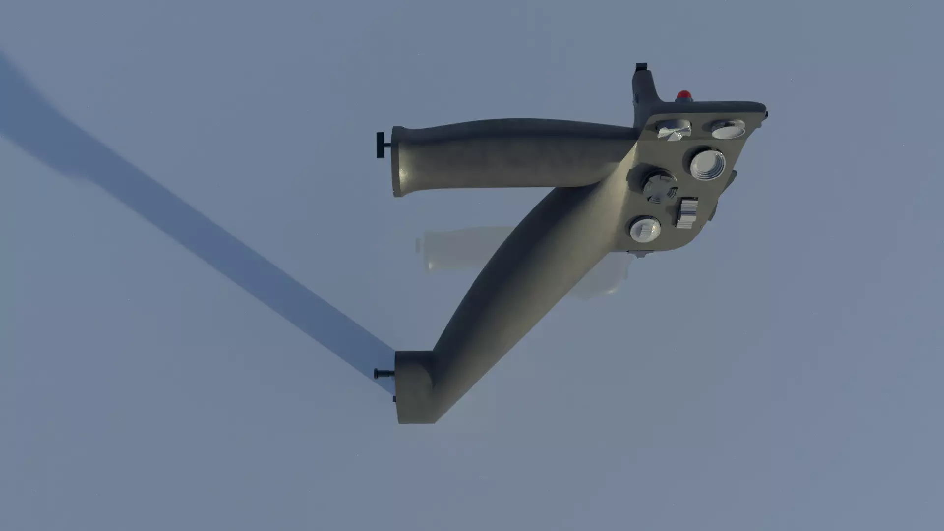 Throttle grip for fighter jet 3D model_6