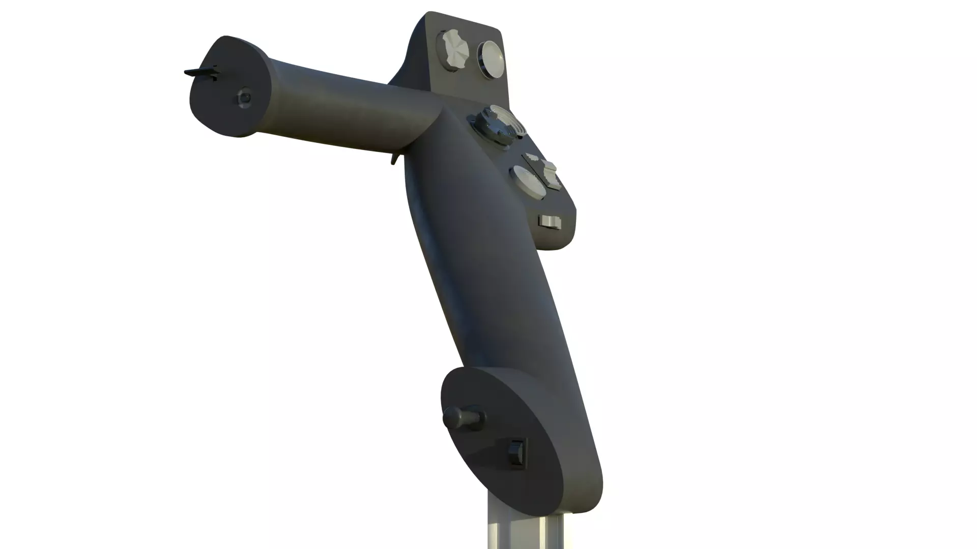 Throttle grip for fighter jet 3D model_16