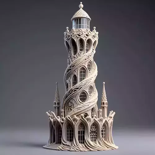 Gaudi Gothic Surreal Lighthouse
