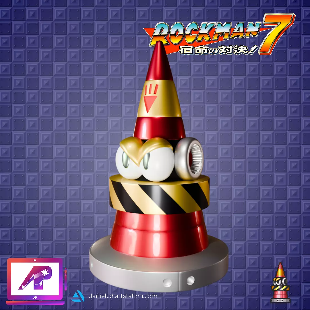 Baccone Megaman 7 Rockman Free 3D print model