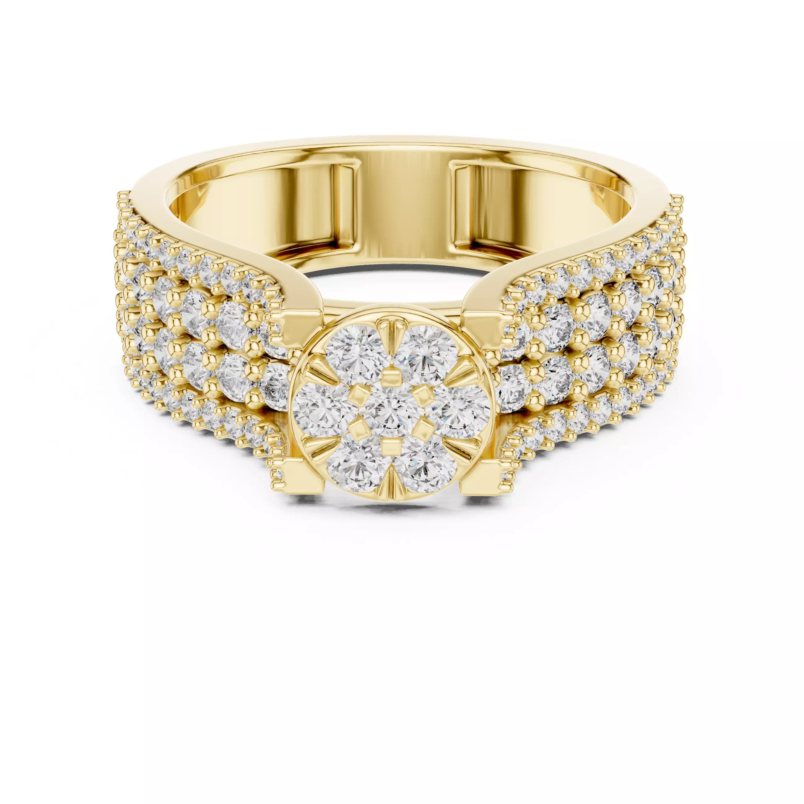 Diamond Ring 3dm stl renders animation videos details 3D print model_13