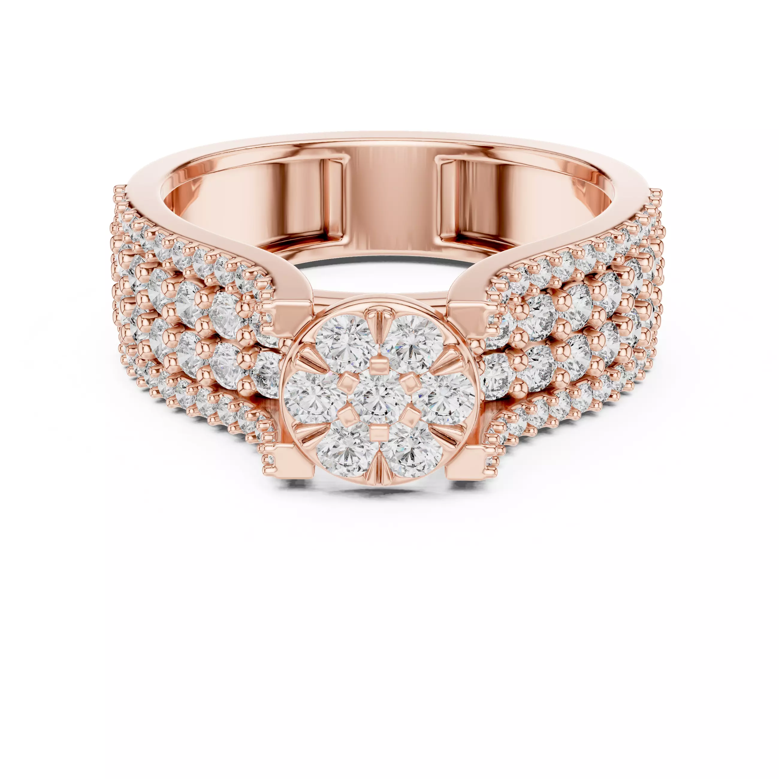 Diamond Ring 3dm stl renders animation videos details 3D print model_0