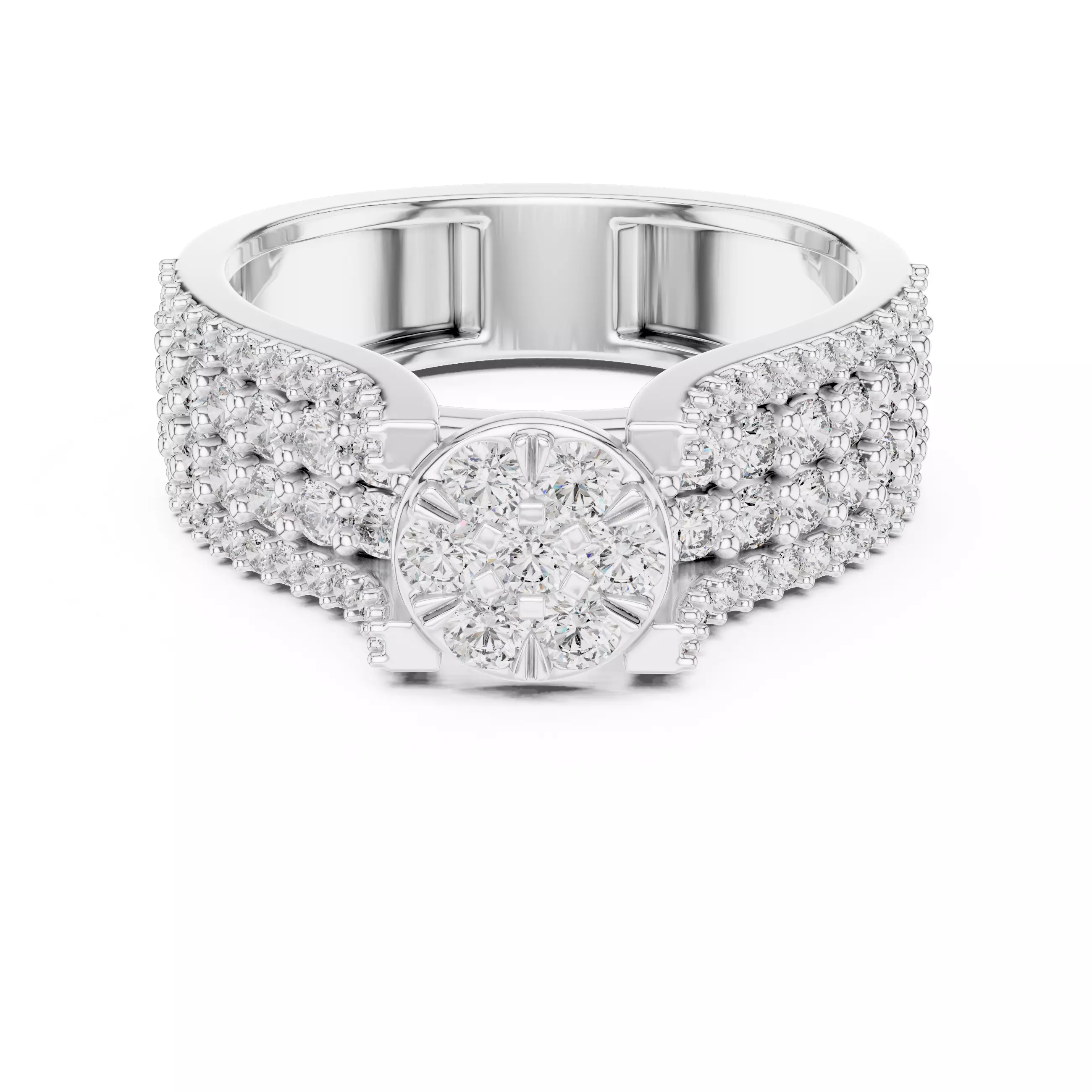 Diamond Ring 3dm stl renders animation videos details 3D print model_9