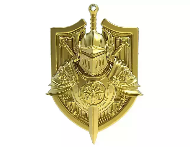 Knight Crest Necklace Pendant