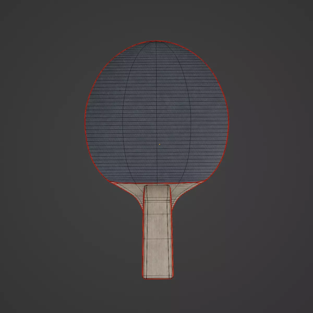 Table Tennis Racket 04 Low-poly 3D model_7