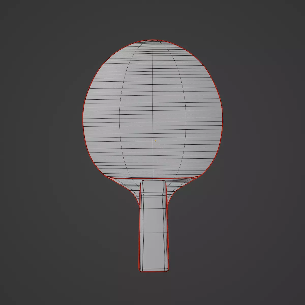 Table Tennis Racket 04 Low-poly 3D model_8