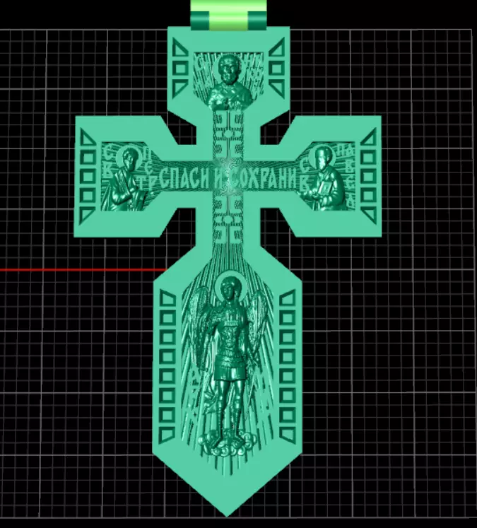 Orthodox christian cross od97 3D print model_14