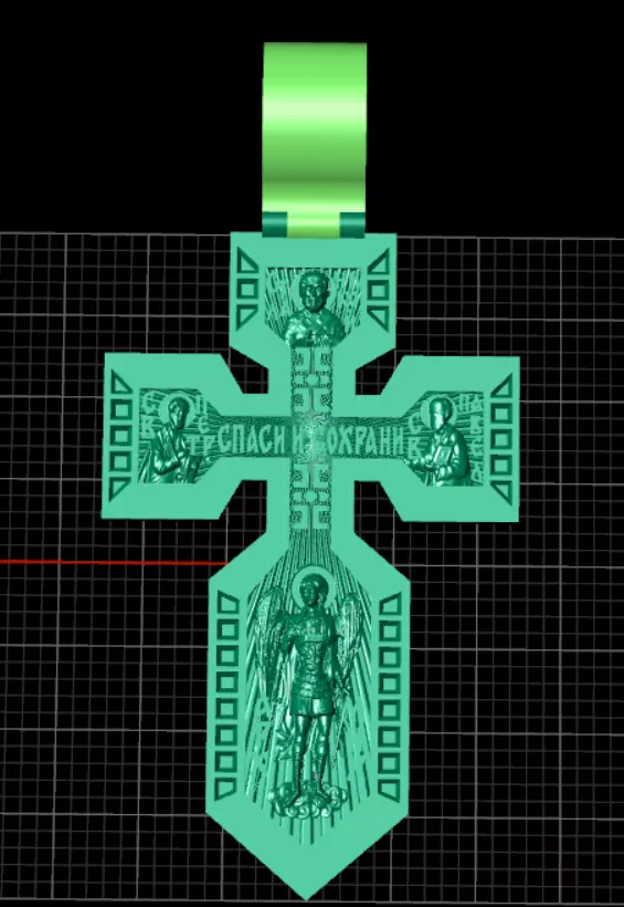 Orthodox christian cross od97 3D print model_13