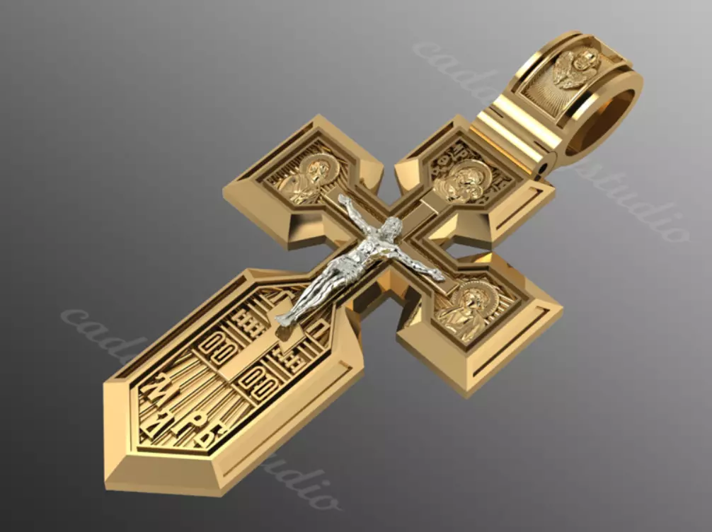 Orthodox christian cross od97 3D print model_0
