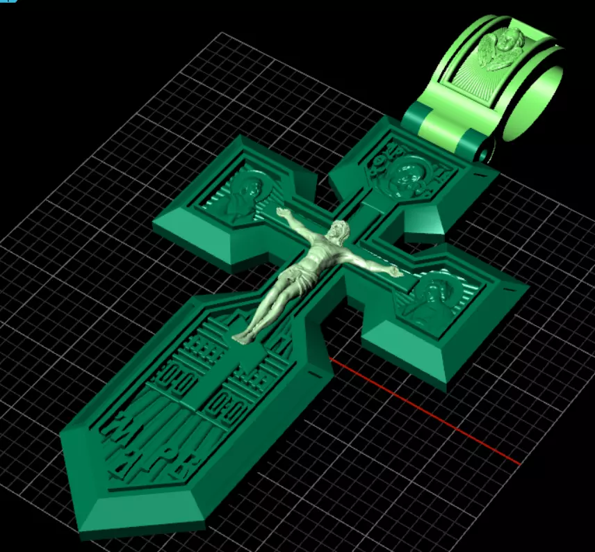 Orthodox christian cross od97 3D print model_11