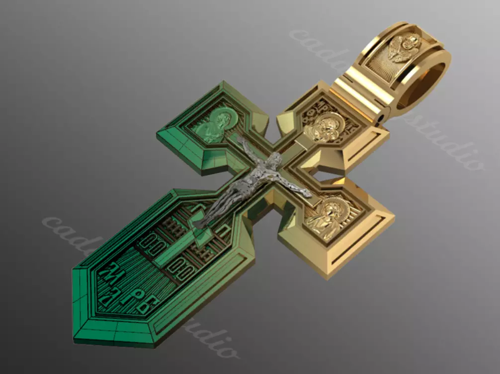 Orthodox christian cross od97 3D print model_1