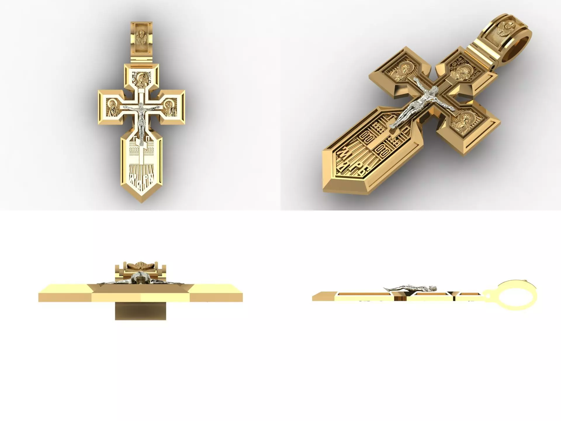 Orthodox christian cross od97 3D print model_3