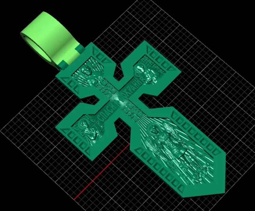 Orthodox christian cross od97 3D print model_12