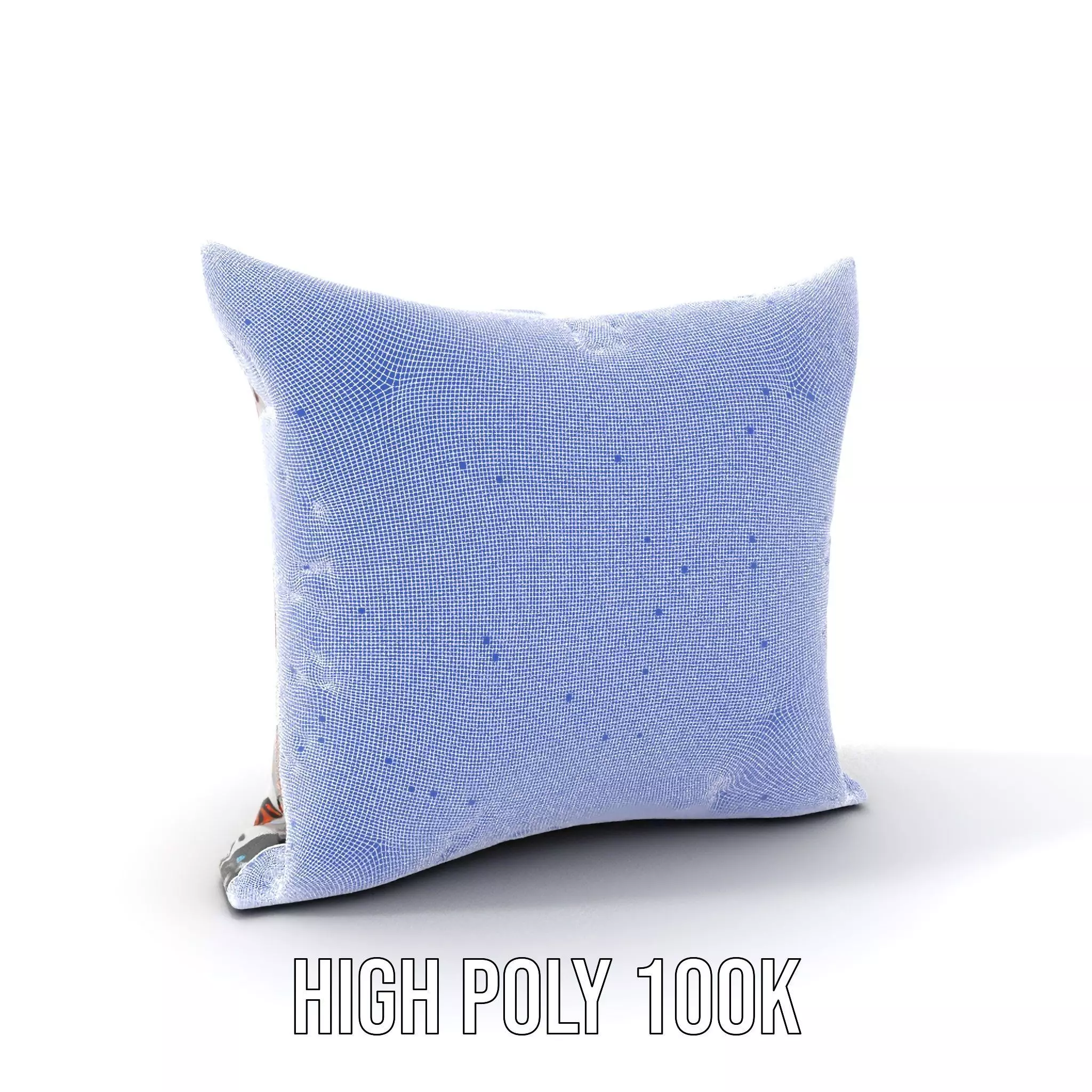 Cartoon Pattern Pillow Model Pack Low-poly 3D model_5