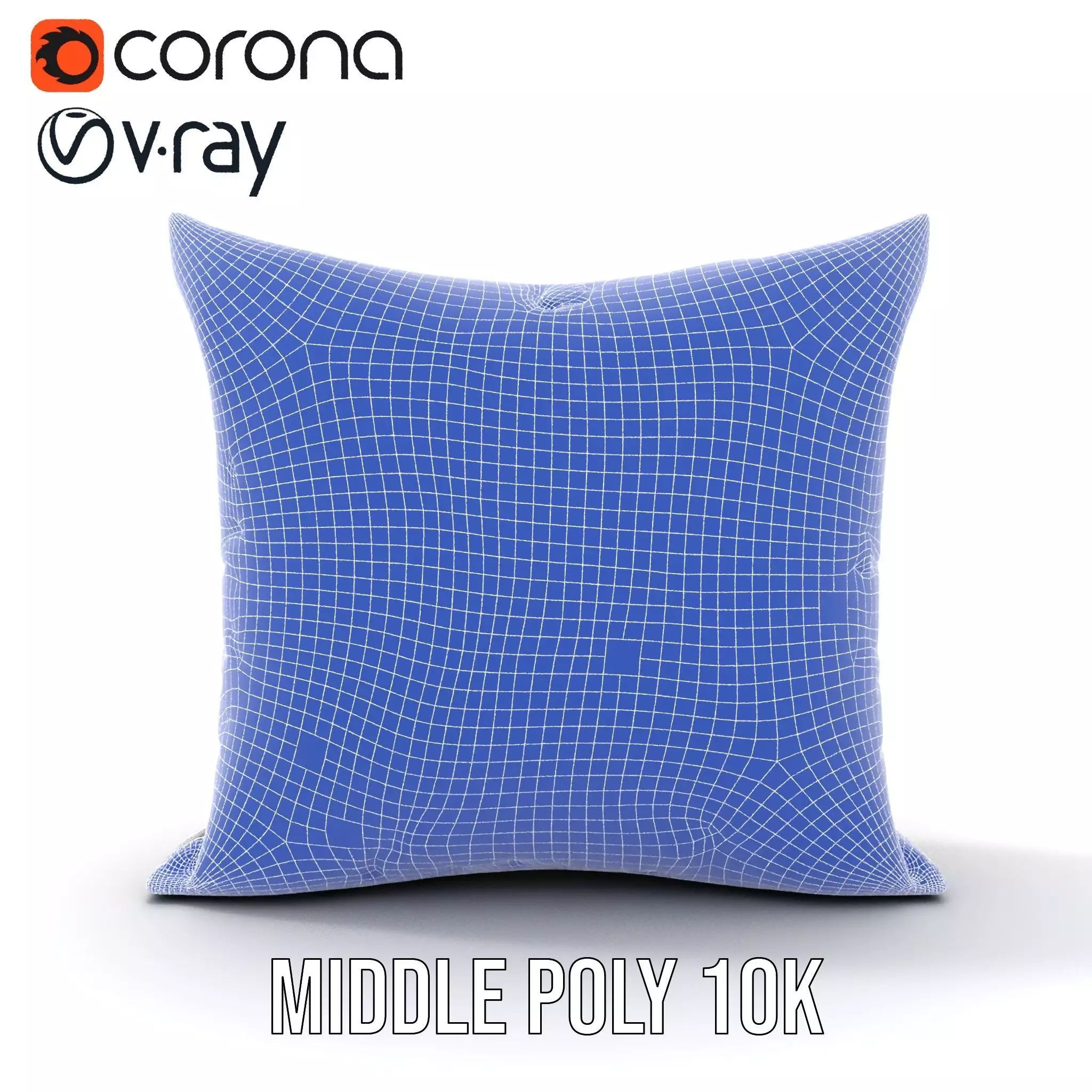 Cartoon Pattern Pillow Model Pack Low-poly 3D model_28