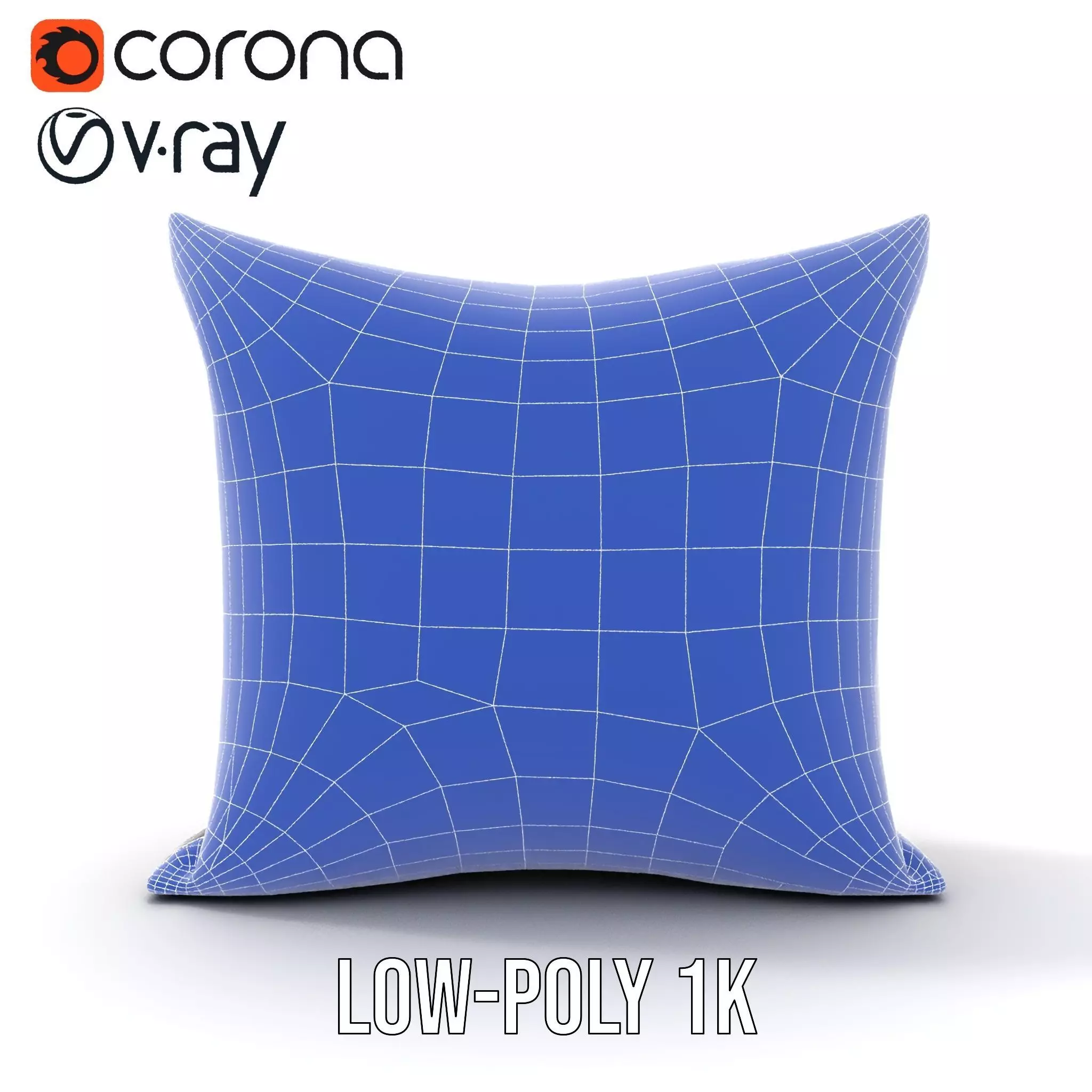 Cartoon Pattern Pillow Model Pack Low-poly 3D model_32