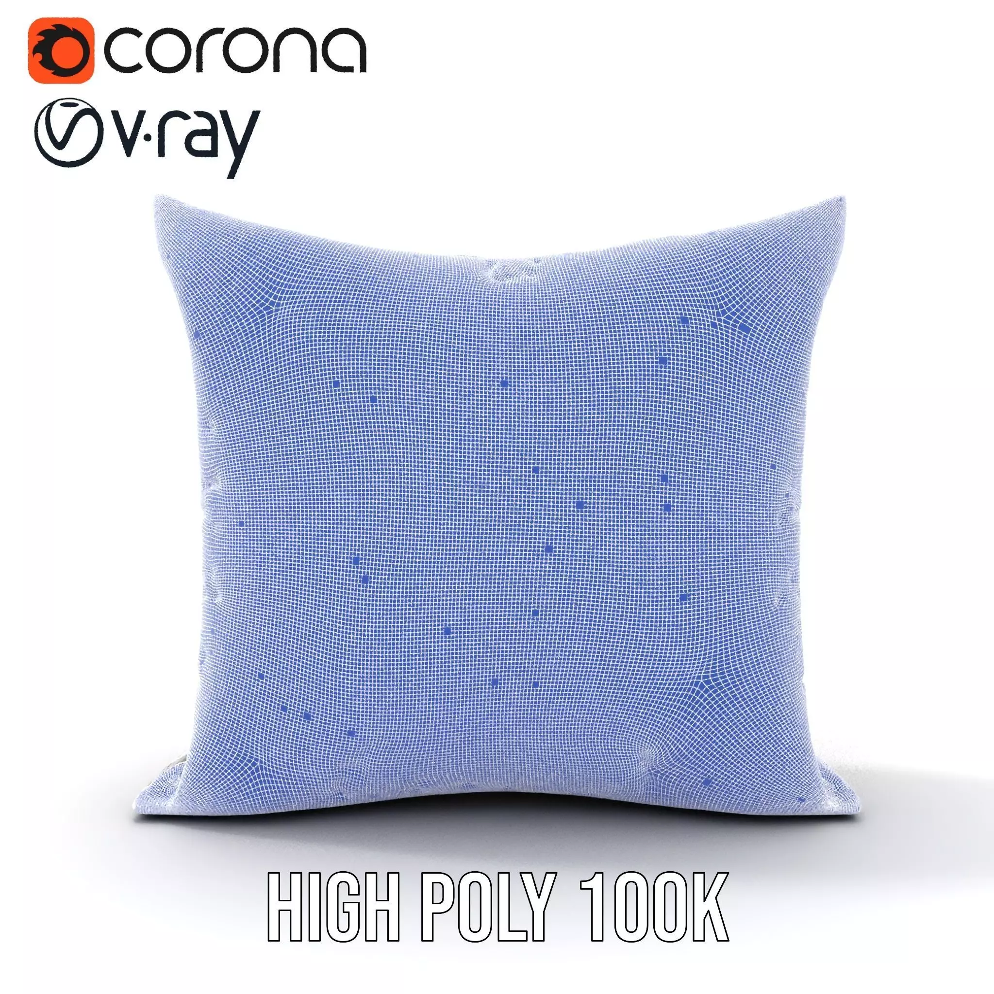Cartoon Pattern Pillow Model Pack Low-poly 3D model_30