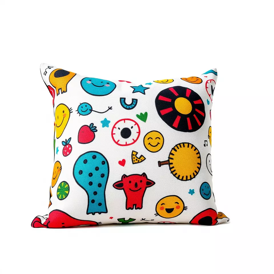 Cartoon Pattern Pillow Model Pack Low-poly 3D model_3