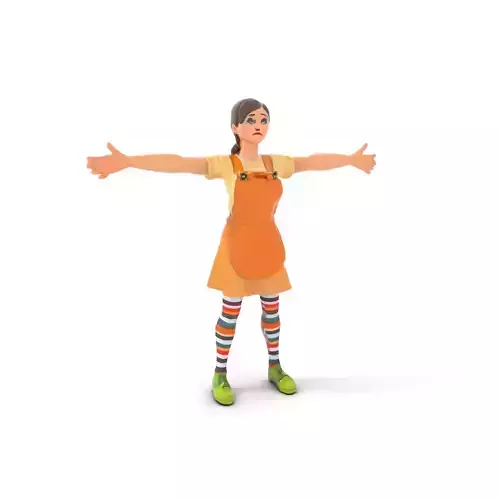 Cartoonish Female Character Model Pack with Colorful Attire Low-poly 3D model Cartoonish Female Character Model Pack with Colorful Attire Low-poly 3D model