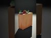Colorful Wooden Bookshelf Model Pack with Accessories Low-poly 3D model_2