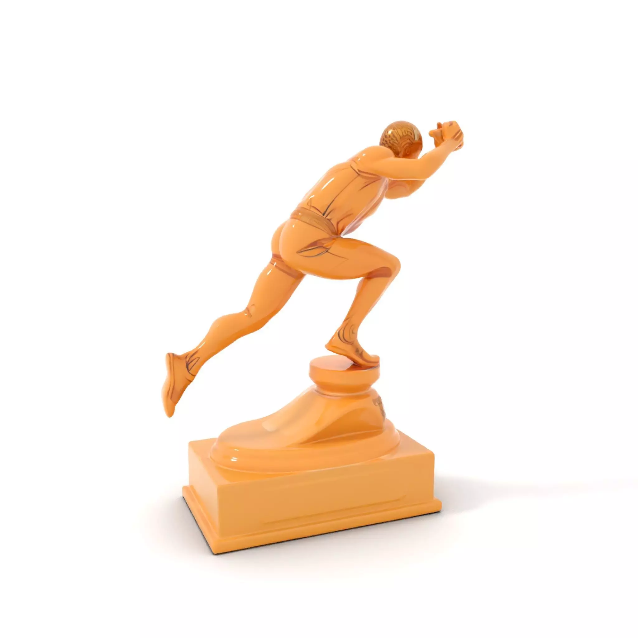 Dynamic Running Athlete Trophy Model Pack Low-poly 3D model_0