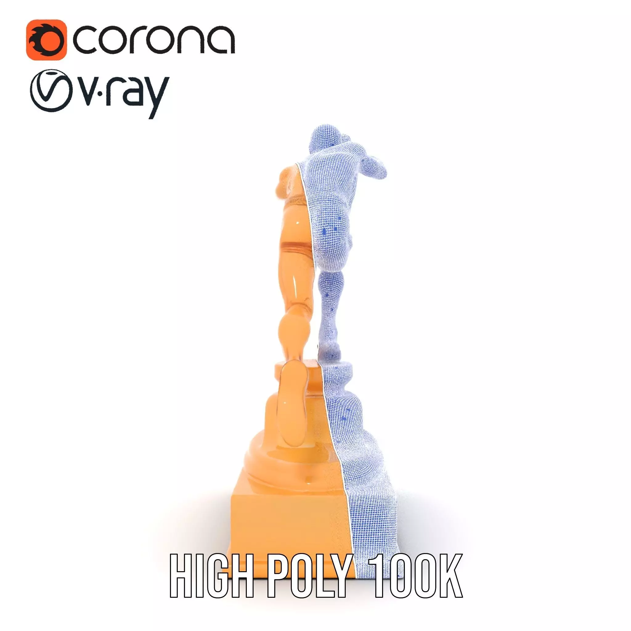 Dynamic Running Athlete Trophy Model Pack Low-poly 3D model_34