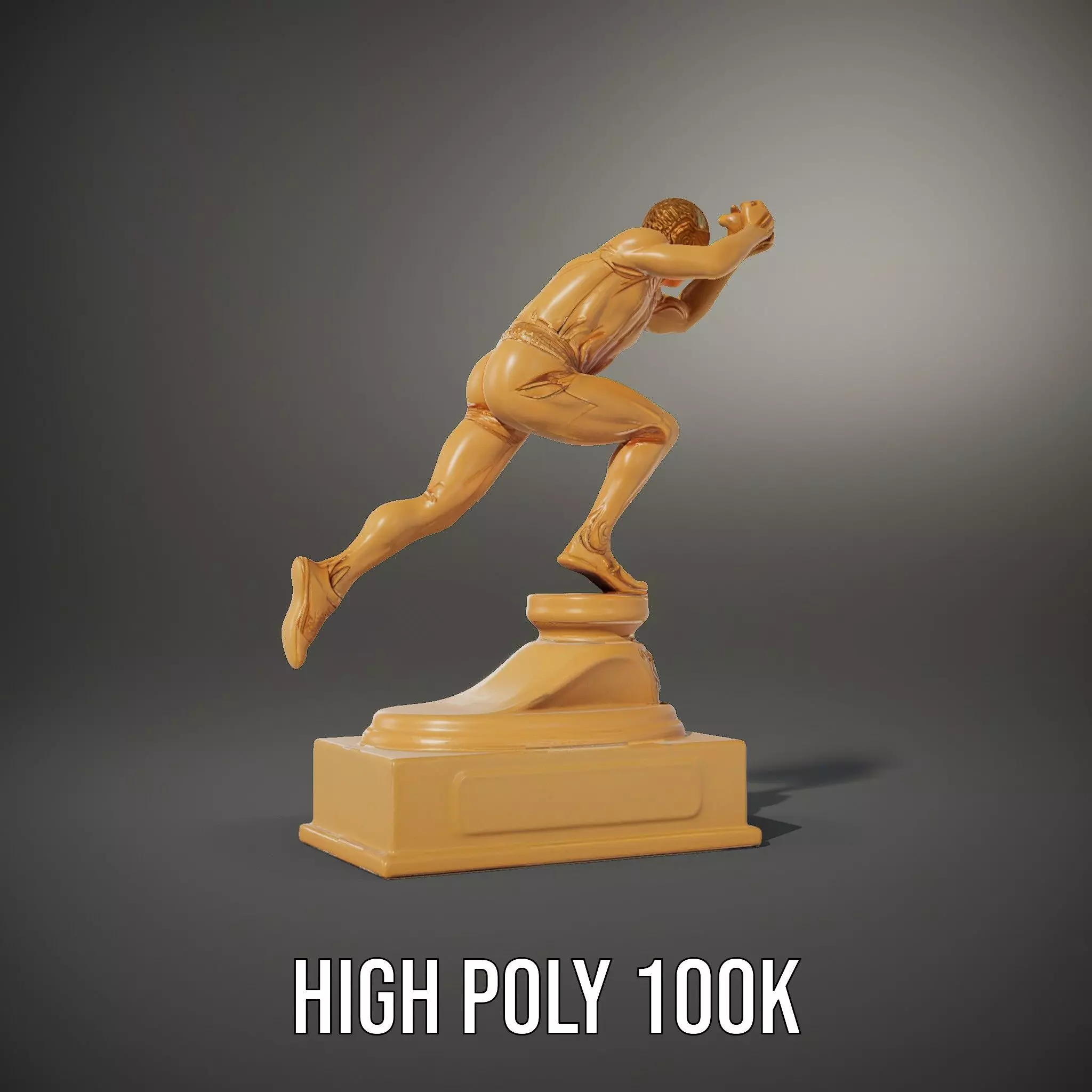 Dynamic Running Athlete Trophy Model Pack Low-poly 3D model_11