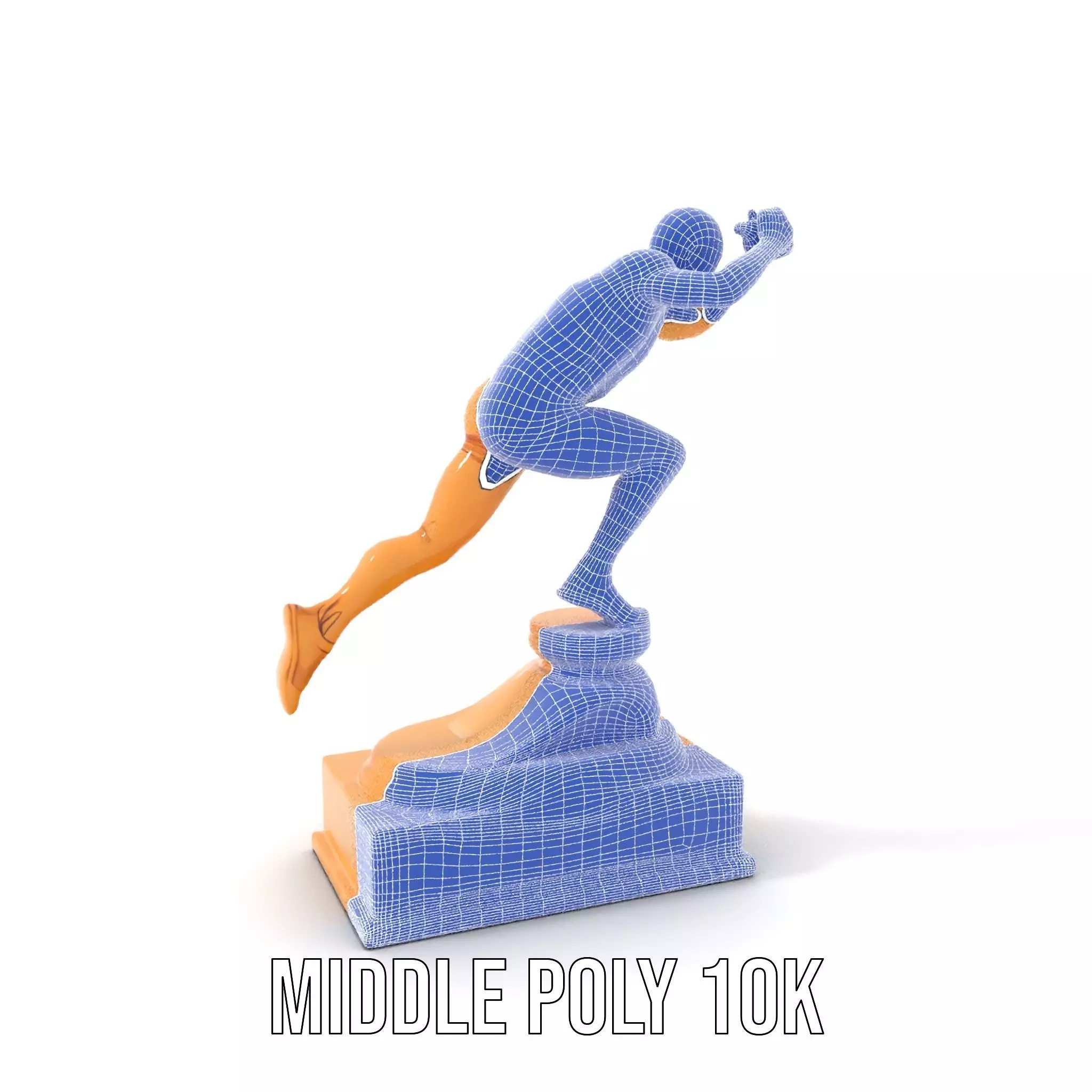 Dynamic Running Athlete Trophy Model Pack Low-poly 3D model_22