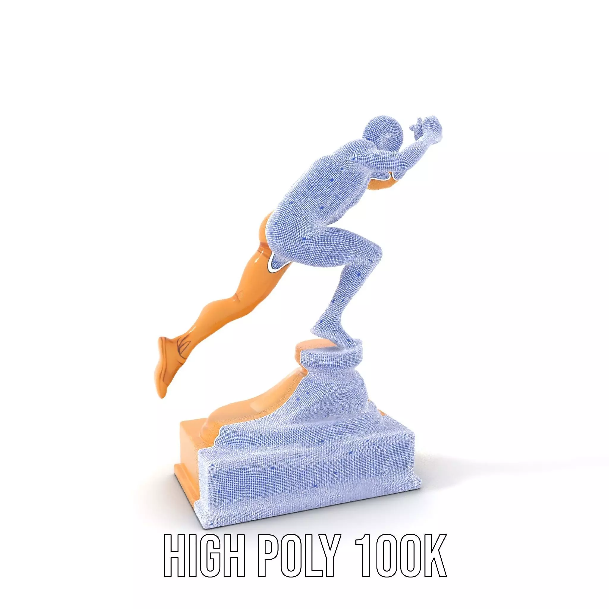 Dynamic Running Athlete Trophy Model Pack Low-poly 3D model_5