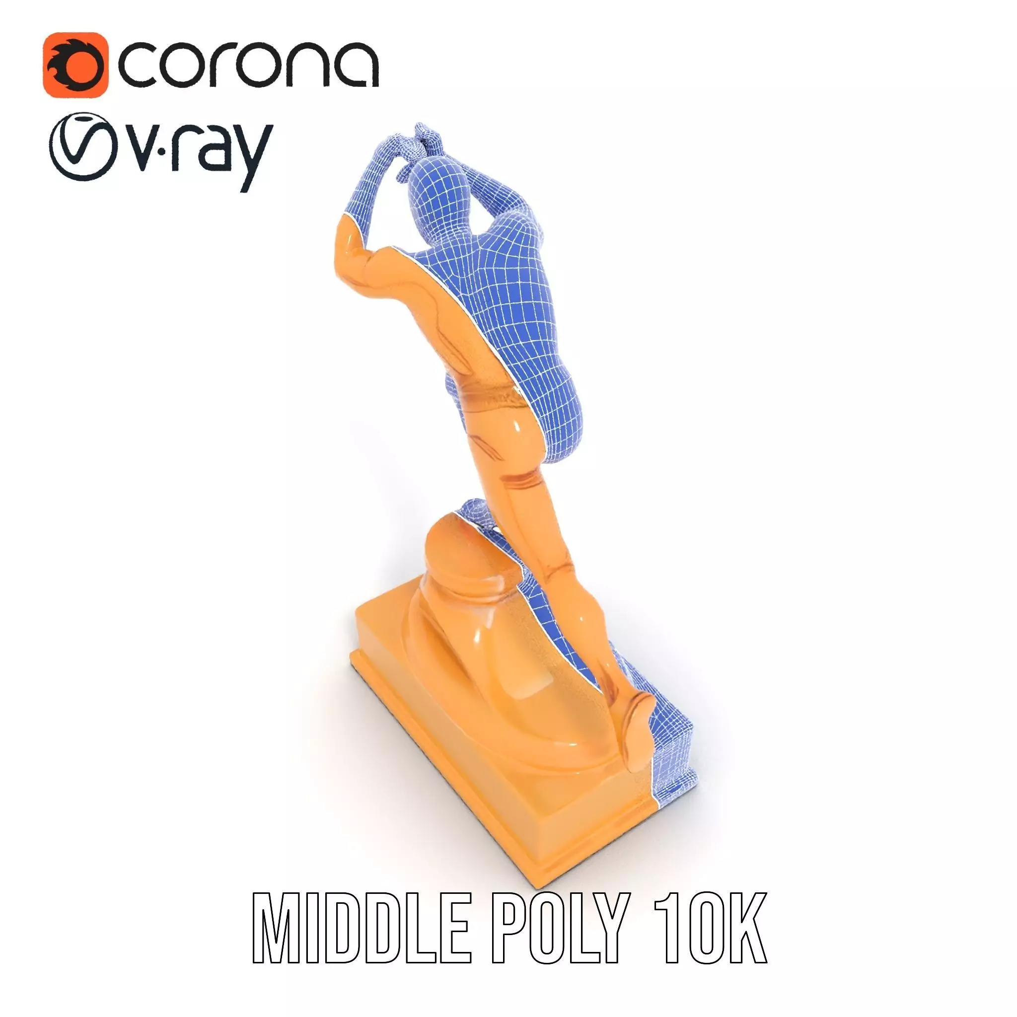 Dynamic Running Athlete Trophy Model Pack Low-poly 3D model_25