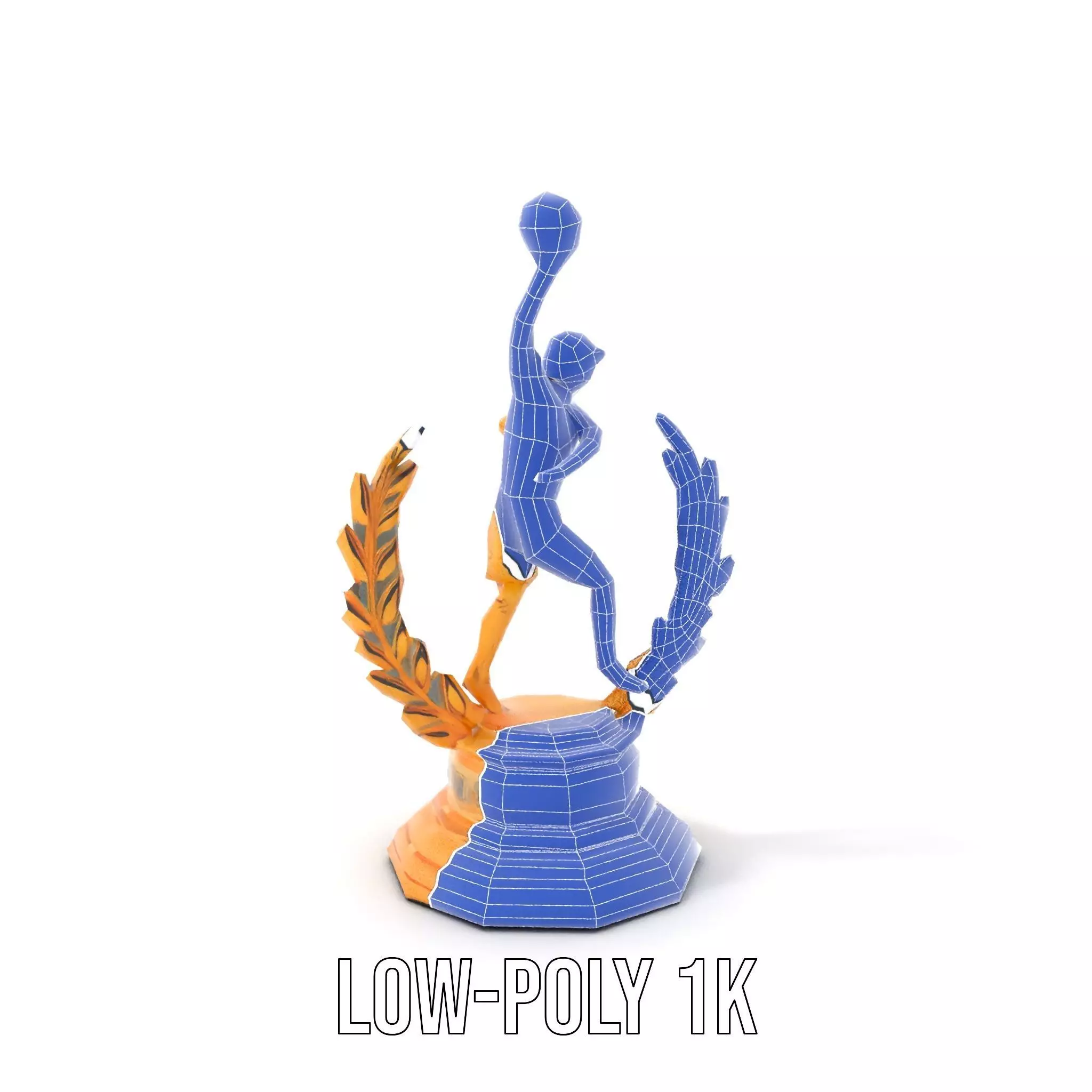 Basketball Trophy with Laurel Wreath model pack Low-poly 3D model_23
