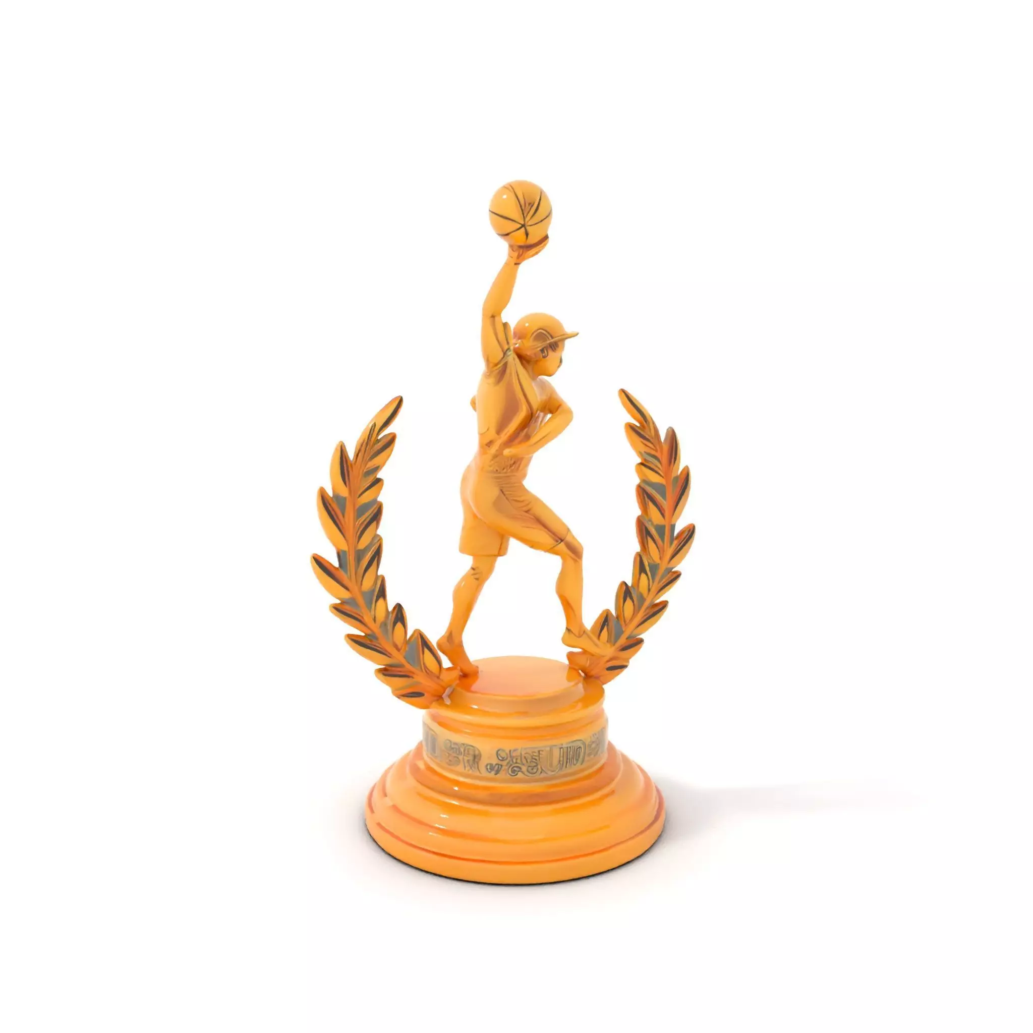 Basketball Trophy with Laurel Wreath model pack Low-poly 3D model_0
