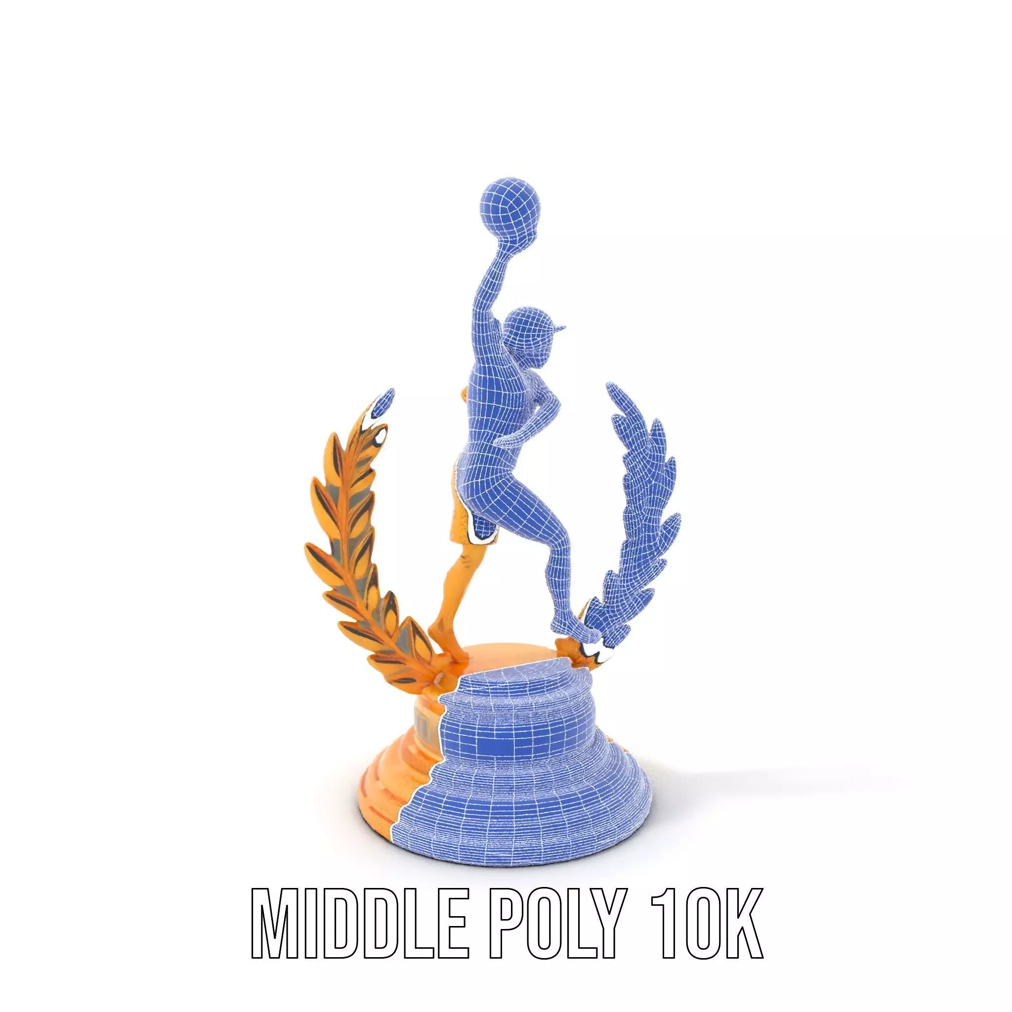 Basketball Trophy with Laurel Wreath model pack Low-poly 3D model_17