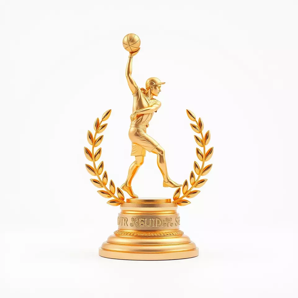 Basketball Trophy with Laurel Wreath model pack Low-poly 3D model_3