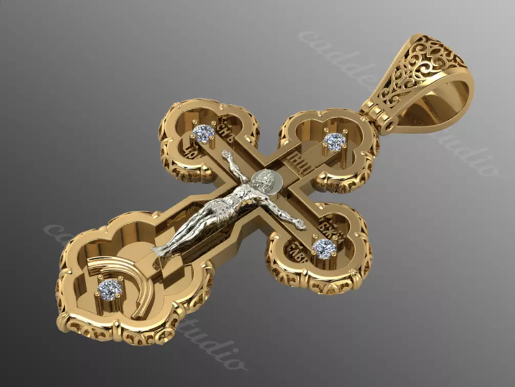Orthodox christian cross od98 3D print model_0