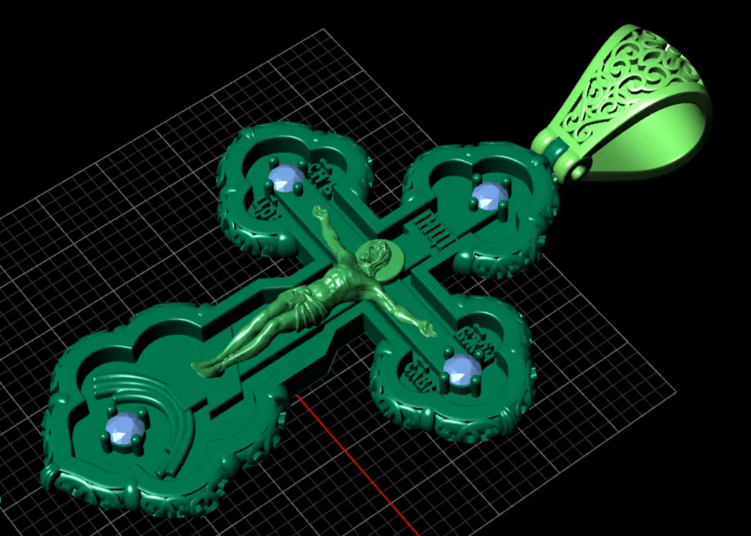 Orthodox christian cross od98 3D print model_13