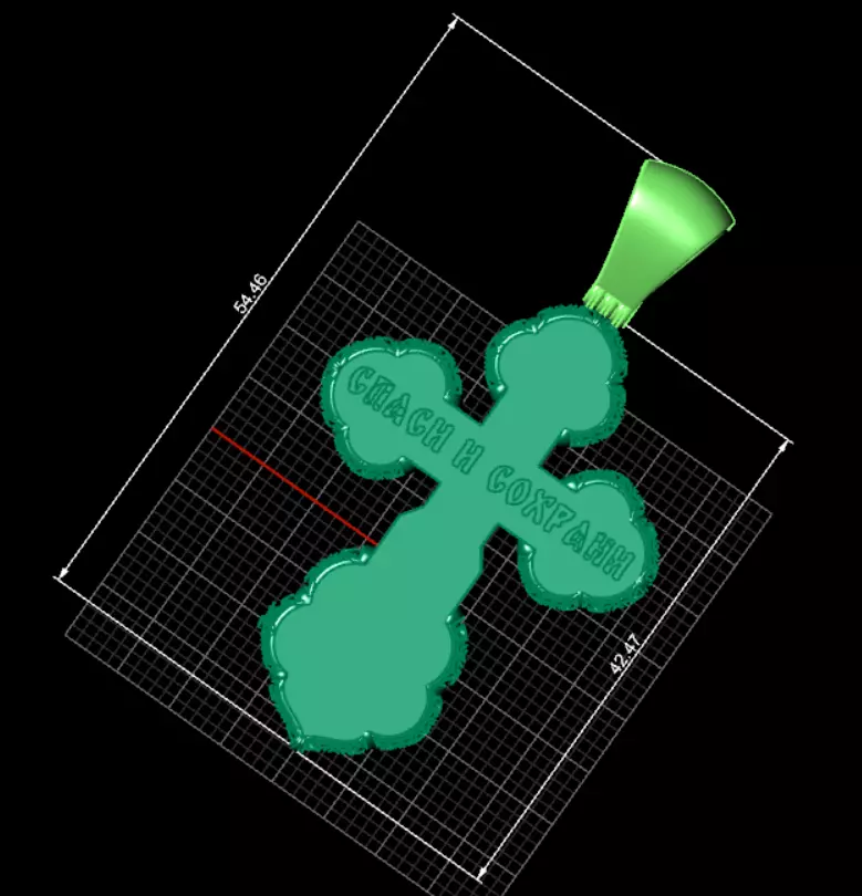Orthodox christian cross od98 3D print model_7