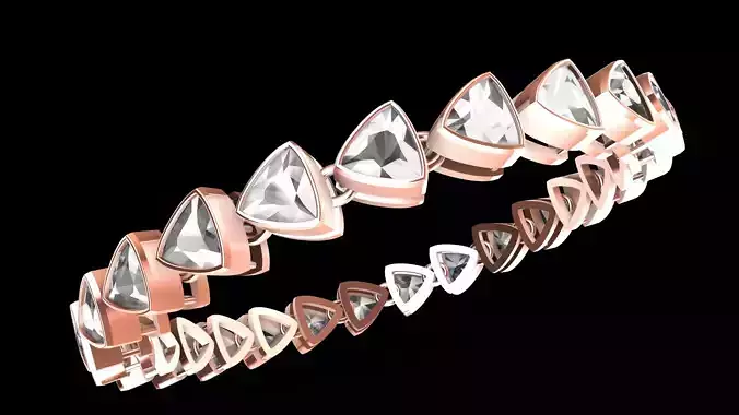 Statement Trillion Bracelet With Lock