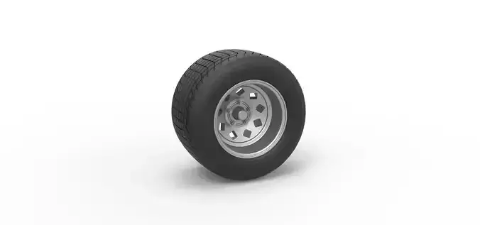 Wheel of Vintage Dirt race car V3 Scale 1 to 25